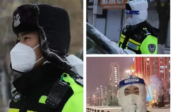 肇东公安：风雪战疫中的最美雪“警”
